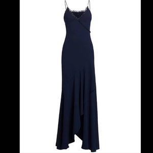 Monique Lhuillier Navy Maxi Dress